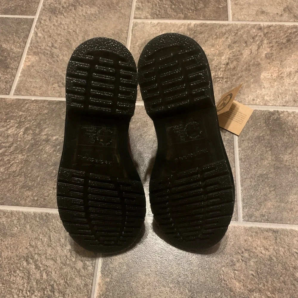 Dr Doc Martens Women's Vegan 1460 Pink Metallic Combat Boots Size 8 - Picture 11 of 11